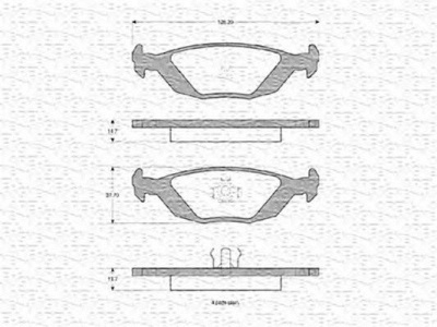 MAGNETI MARELLI 363702160014 -  Комплект тормозных колодок, дисковый тормоз